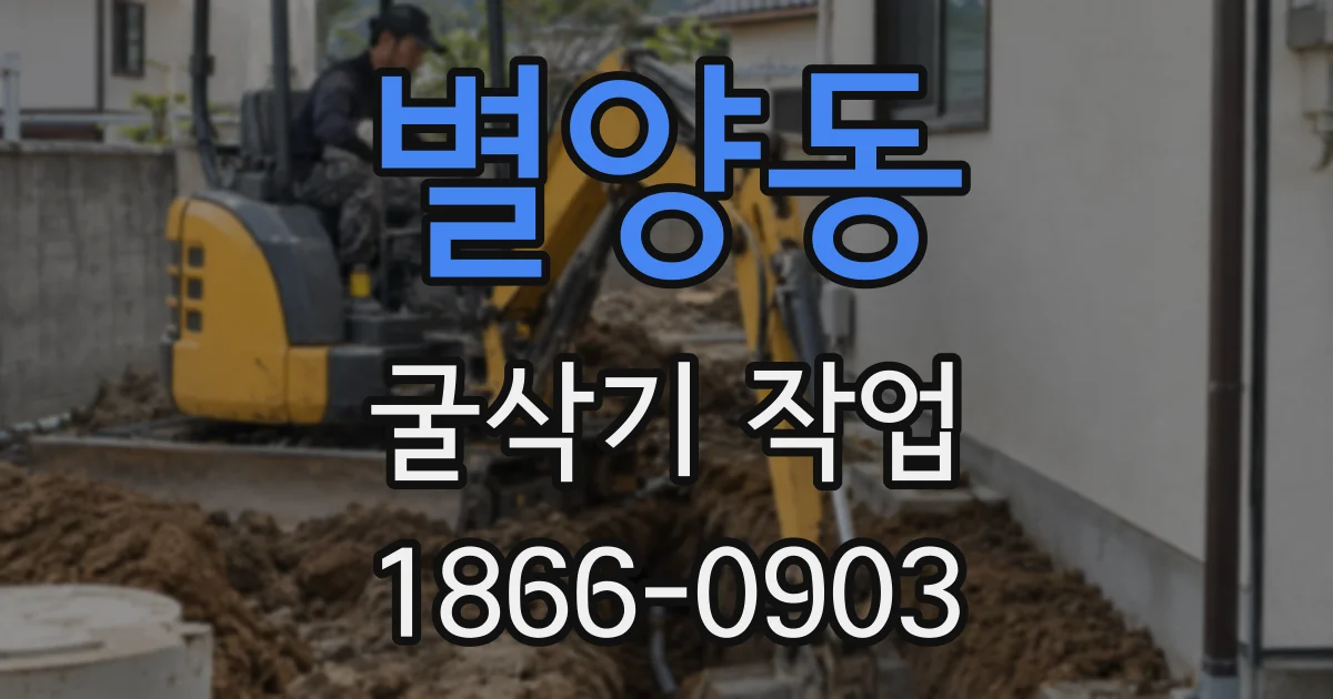 별양동 굴삭기 작업