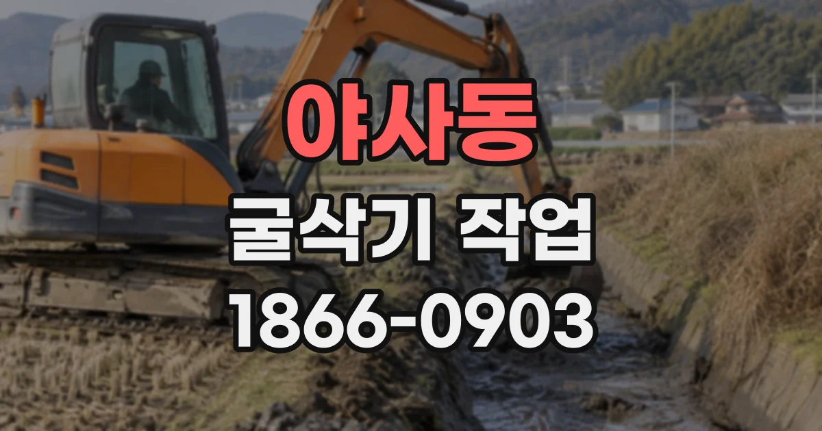 야사동 굴삭기작업