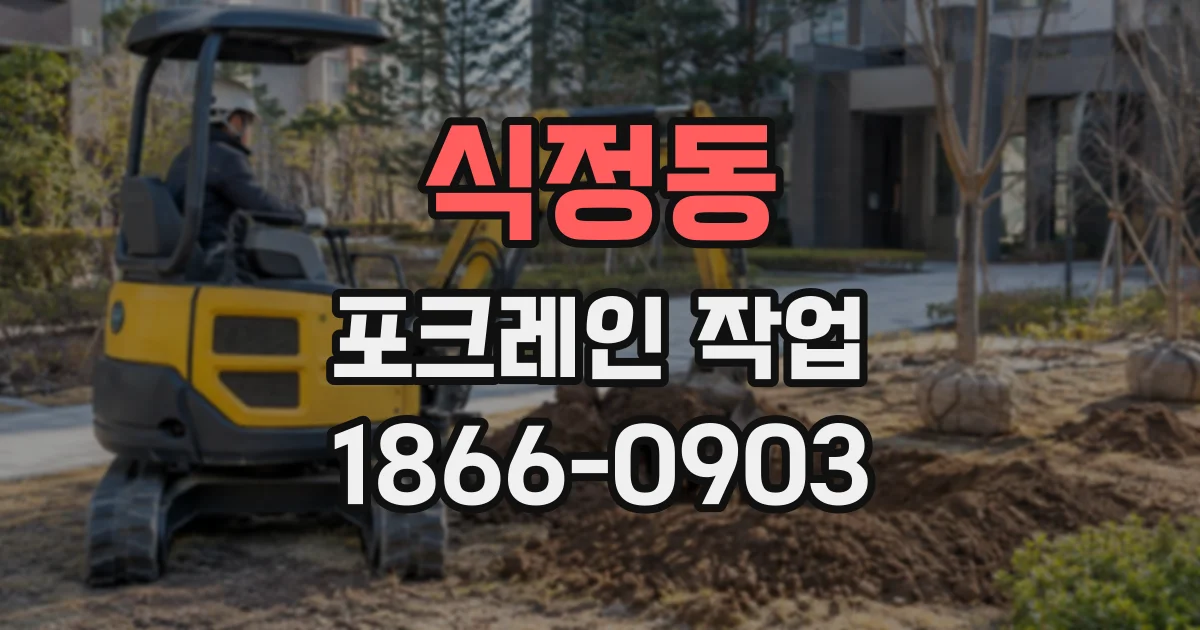 식정동 포크레인작업 마당 정비부터 대형 부지까지 장비 규모 살펴보기