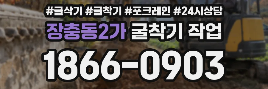 장충동2가 굴착기 작업