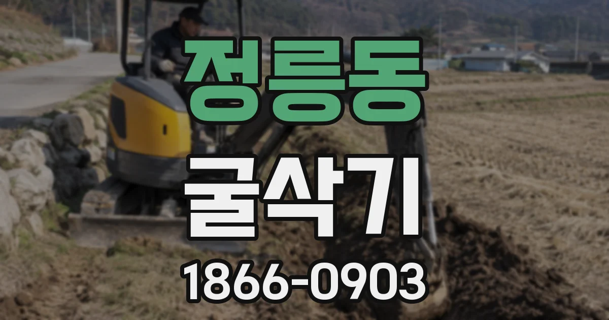 정릉동 굴삭기