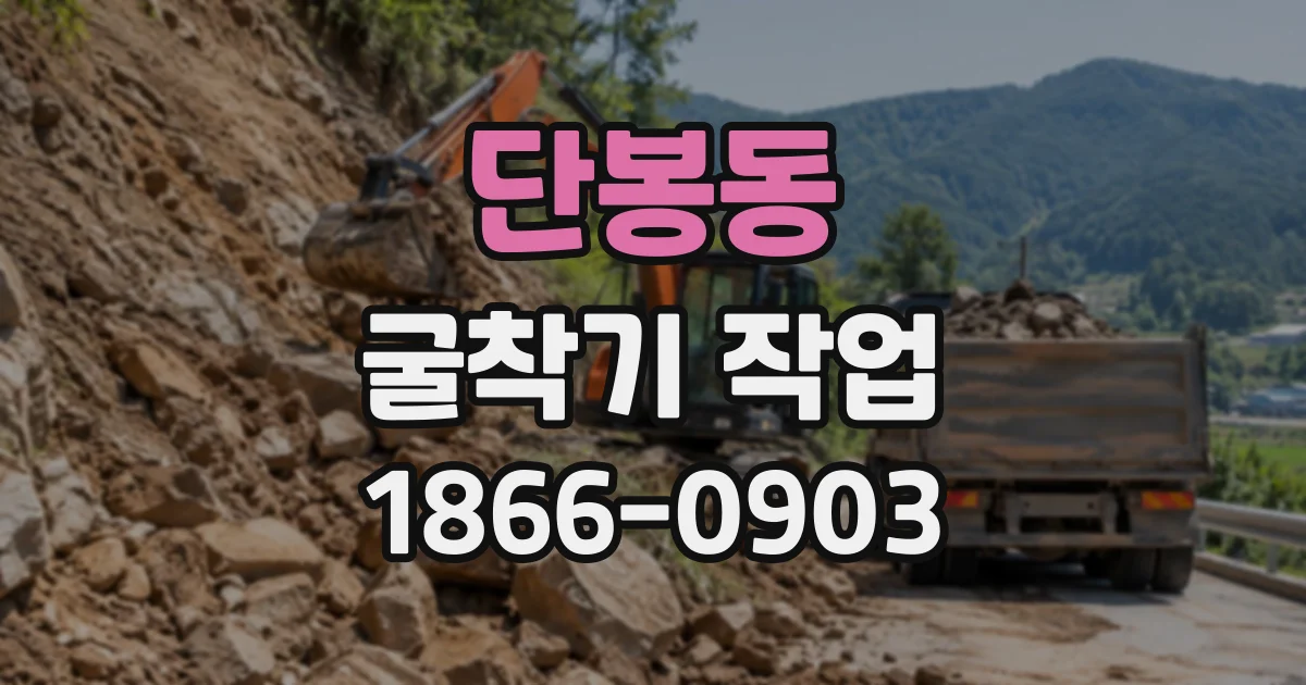 단봉동 굴착기작업