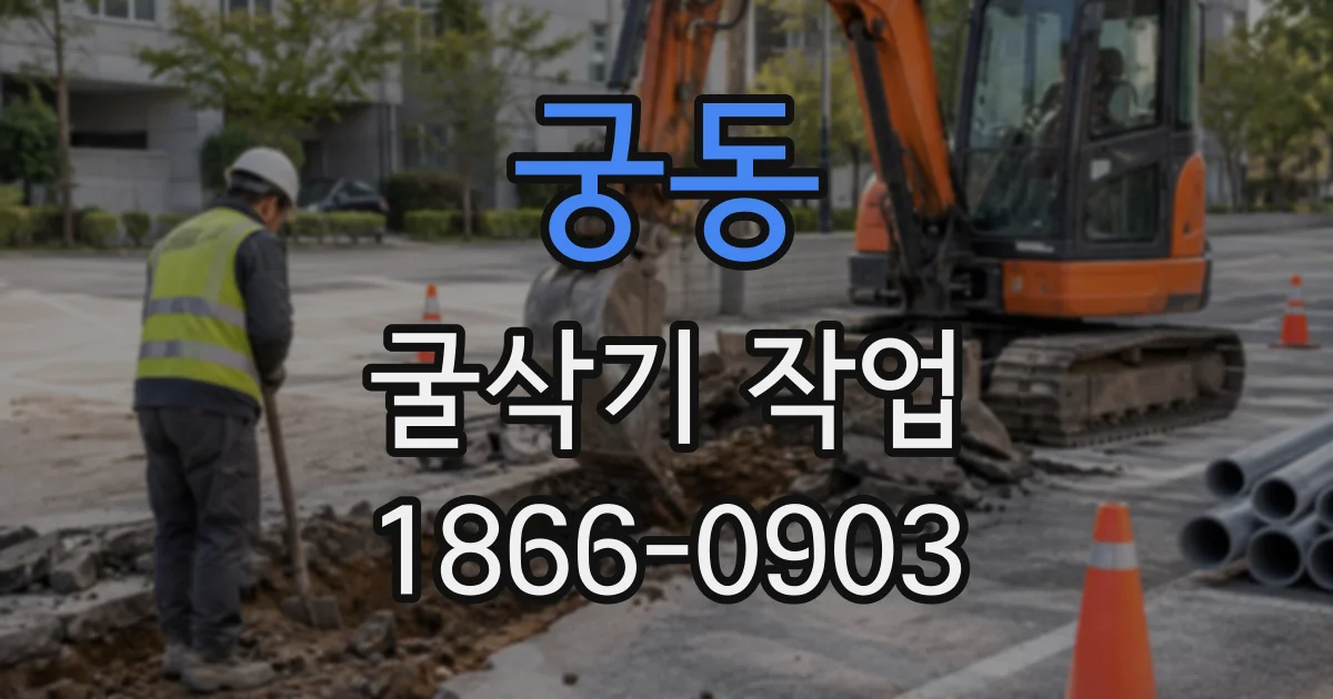 궁동 굴삭기작업