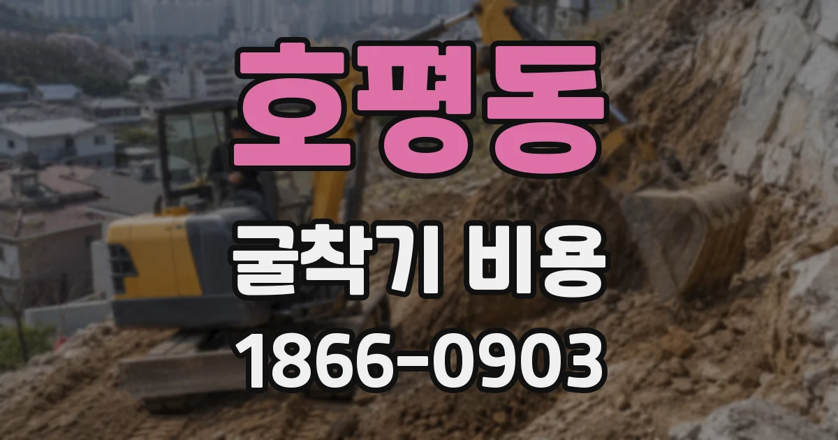 호평동 굴착기 비용