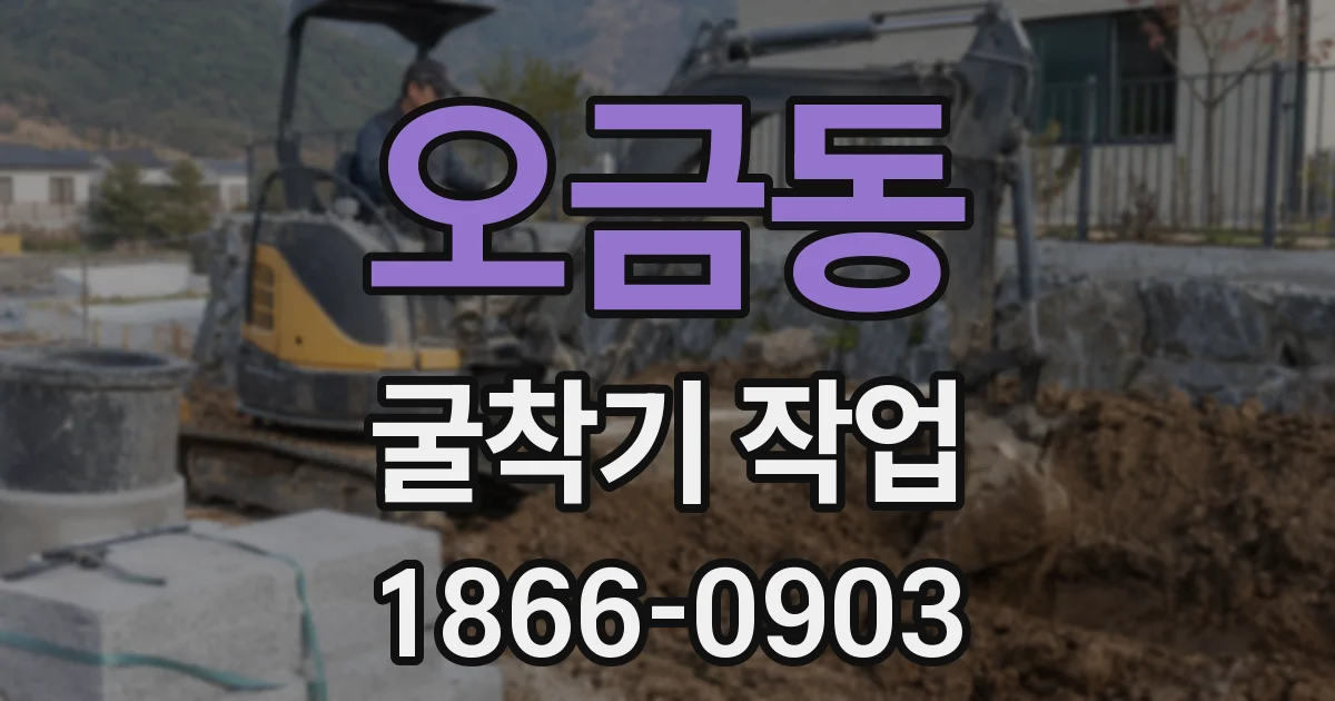 오금동 굴착기 작업