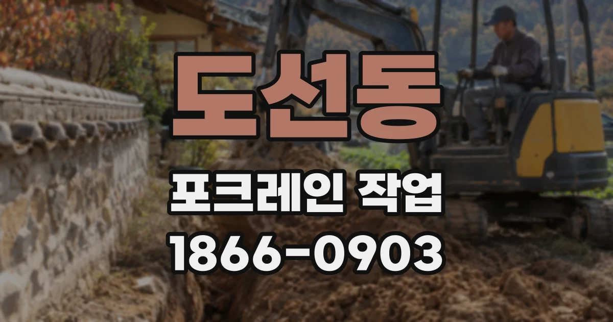 도선동 포크레인 작업