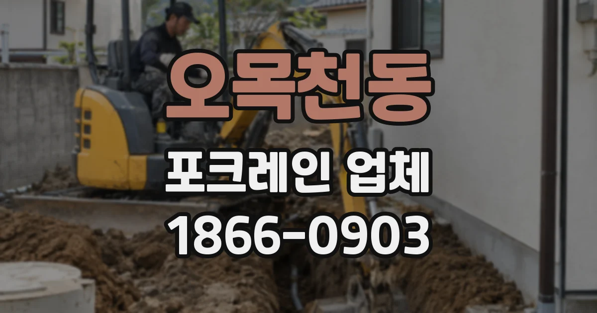 오목천동 포크레인 업체