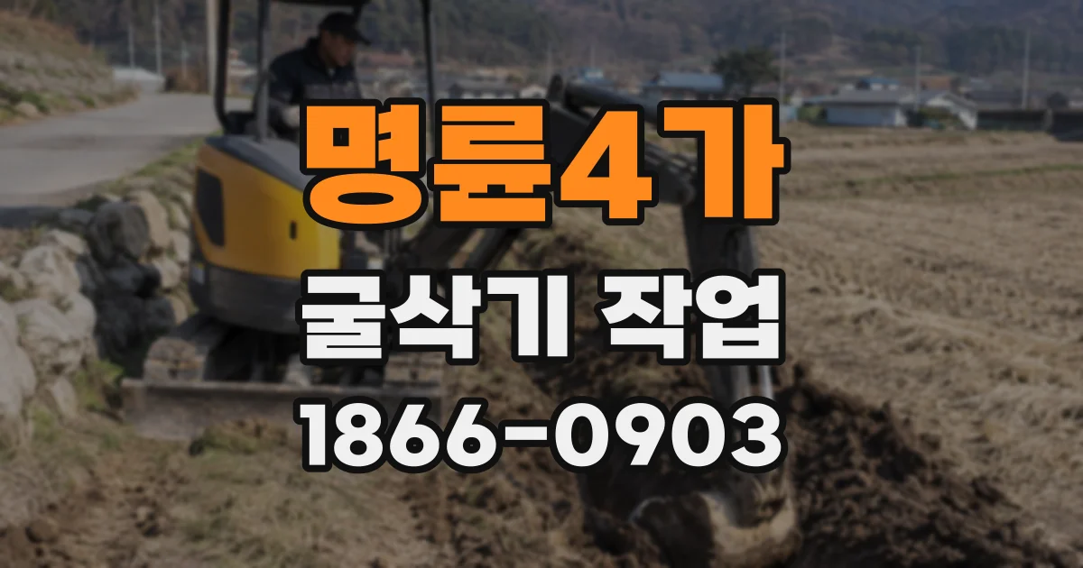 명륜4가 굴삭기 작업