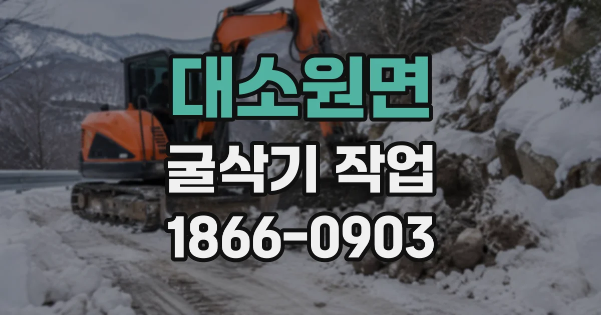 대소원면 굴삭기작업