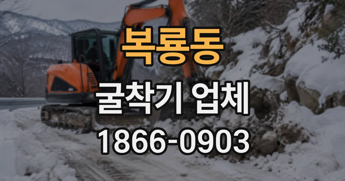 복룡동 굴착기업체
