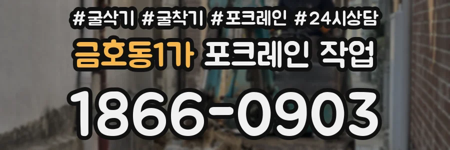 금호동1가 포크레인 작업