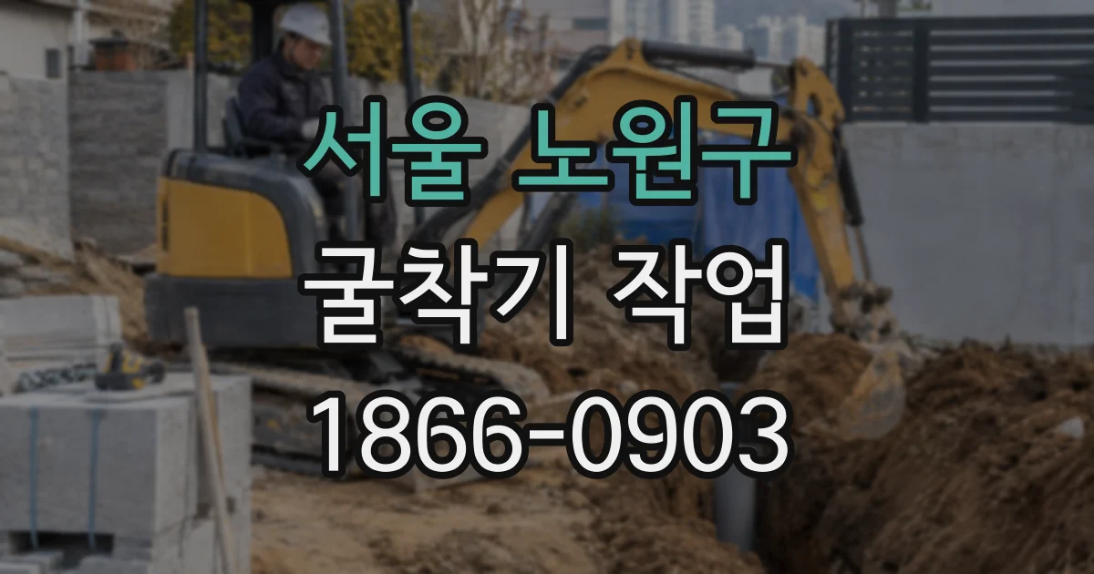 서울 노원구 굴착기 작업