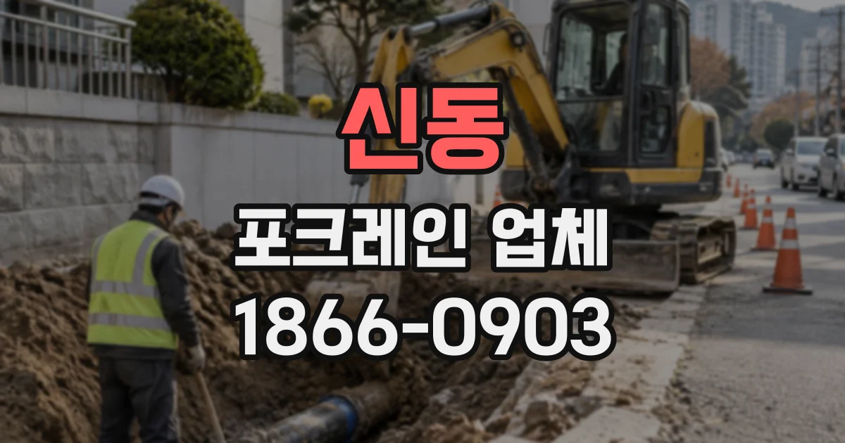 신동 포크레인업체