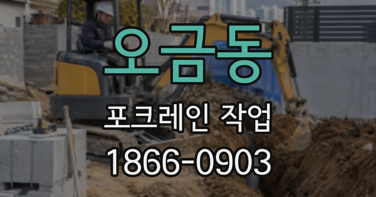 오금동 포크레인 작업
