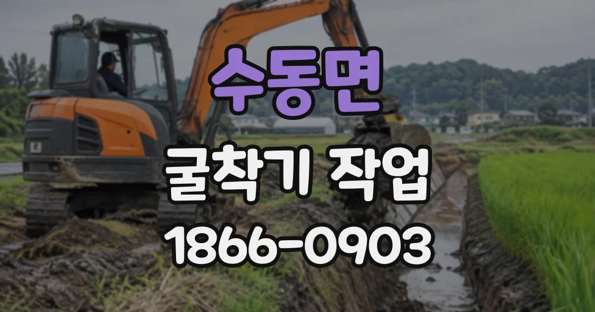 수동면 굴착기작업