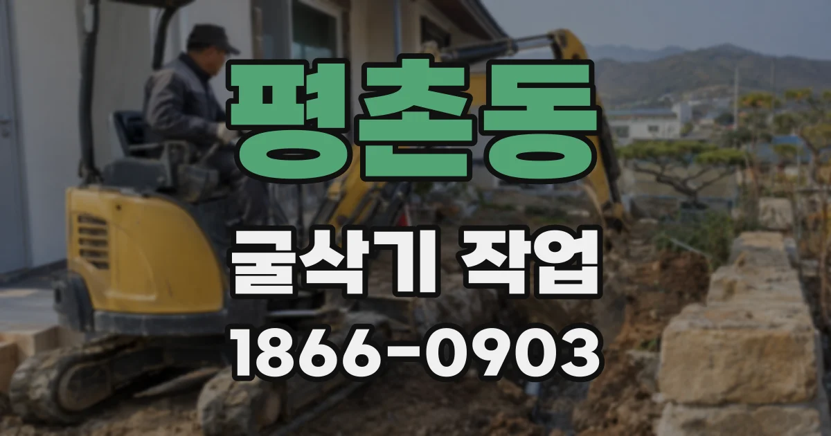 평촌동 굴삭기 작업