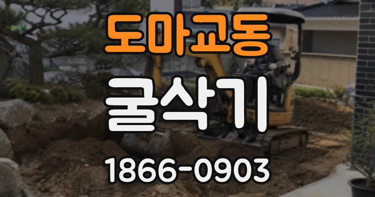 도마교동 굴삭기