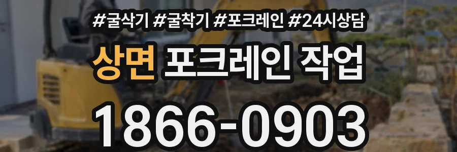 상면 포크레인 작업