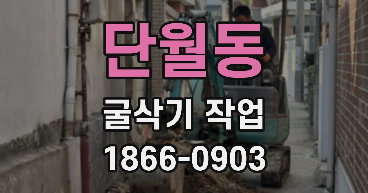 단월동 굴삭기 작업