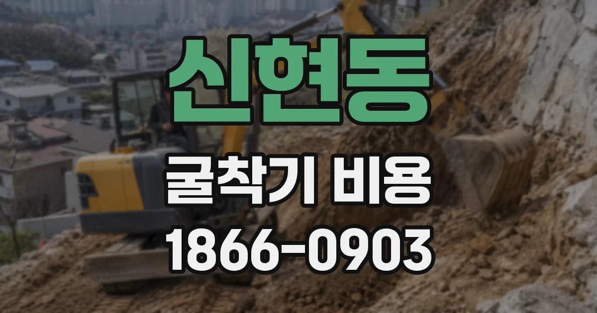 신현동 굴착기 비용