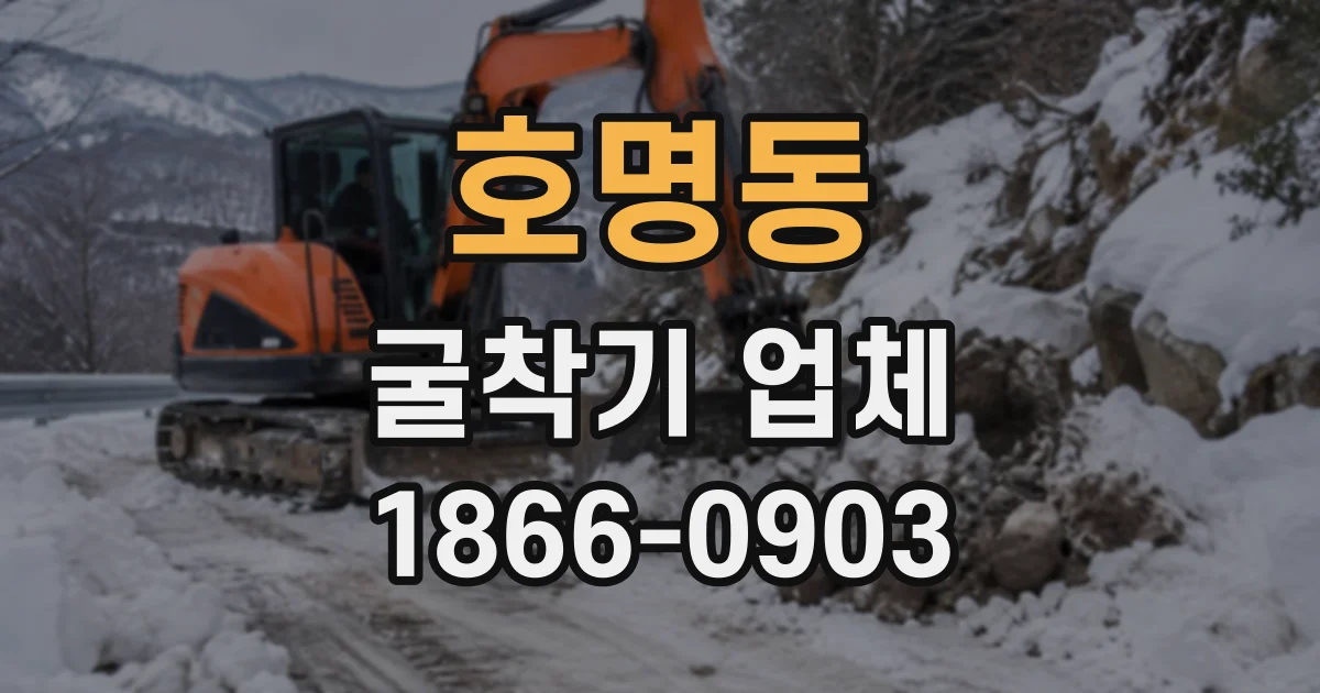 호명동 굴착기업체