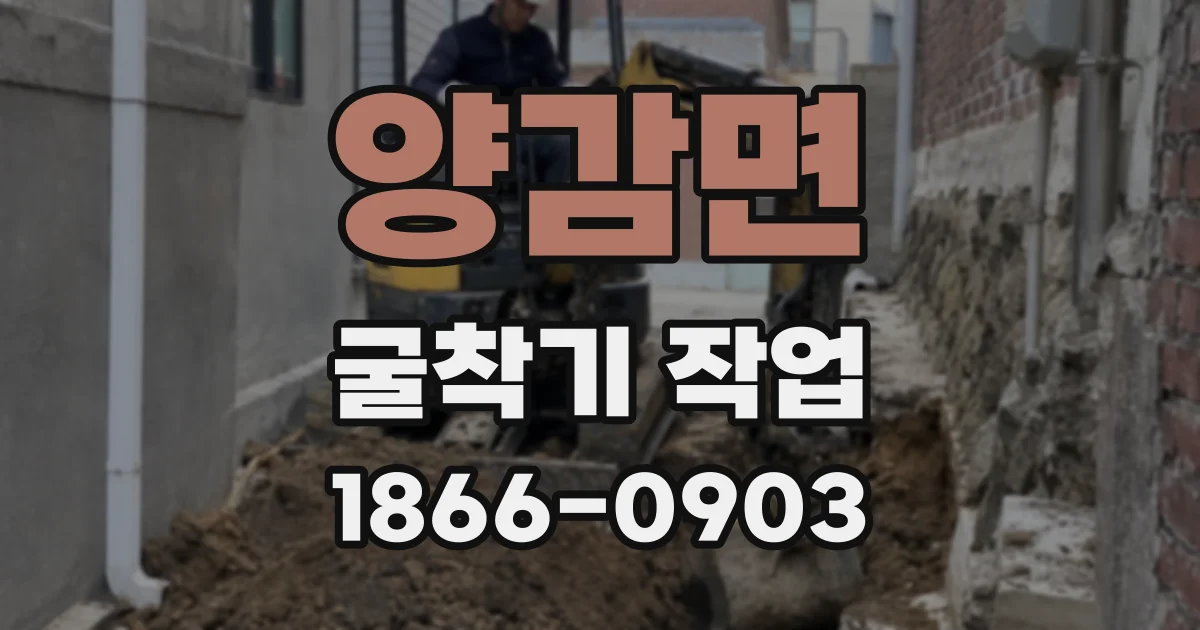 양감면 굴착기 작업