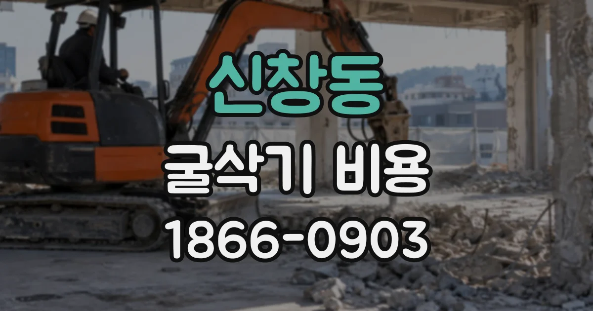 신창동 굴삭기비용