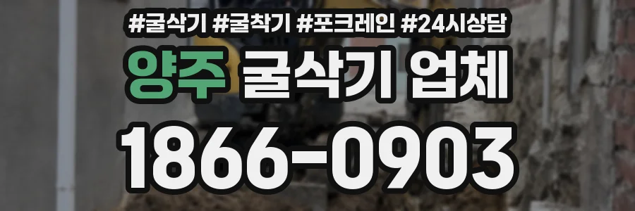 양주 굴삭기 업체