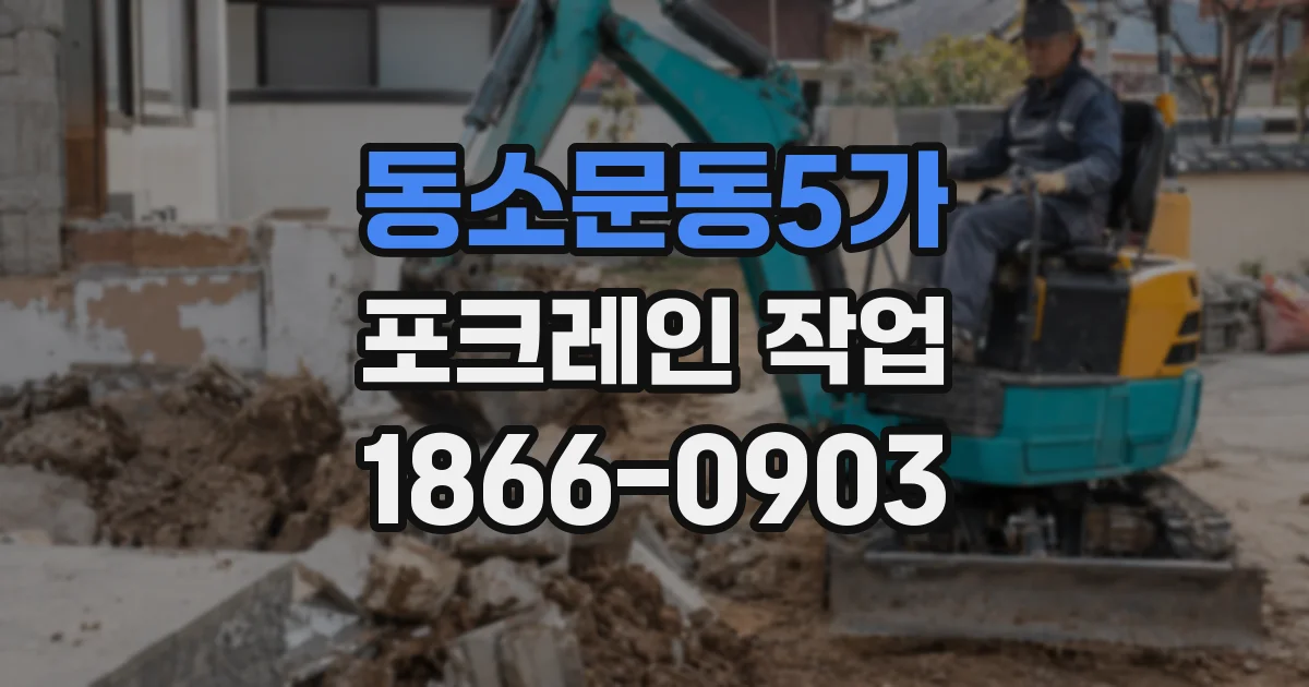 동소문동5가 포크레인 작업