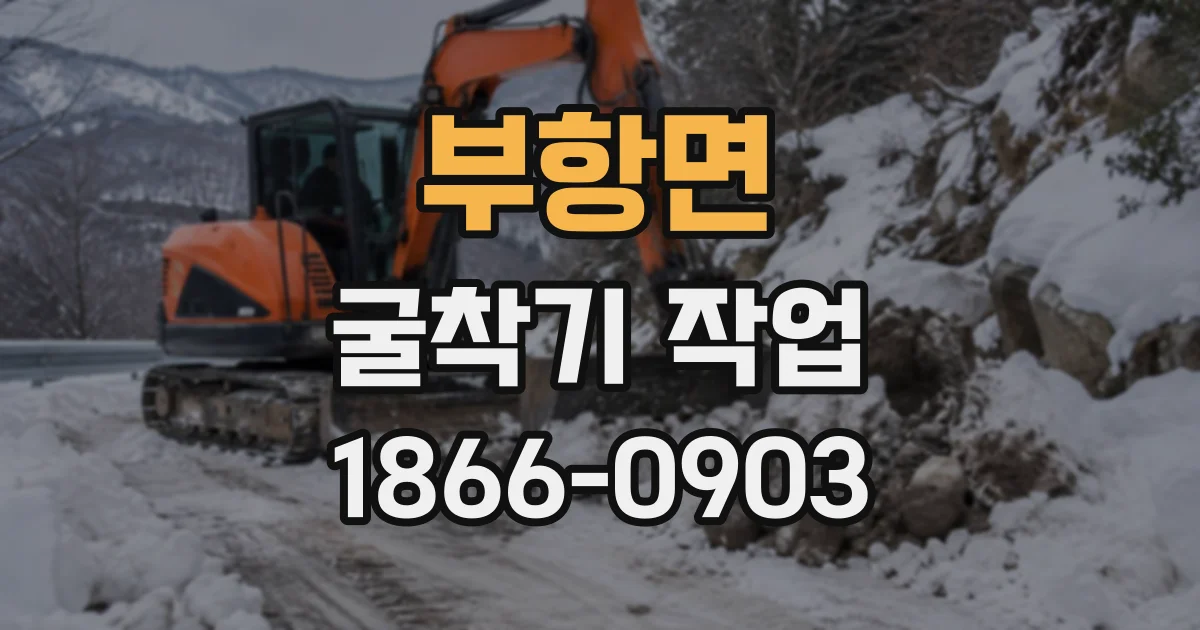 부항면 굴착기작업