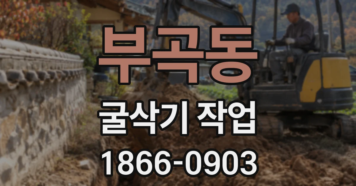 부곡동 굴삭기 작업