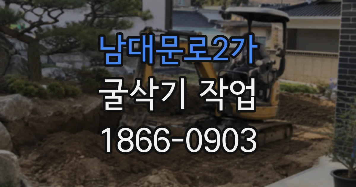 남대문로2가 굴삭기 작업