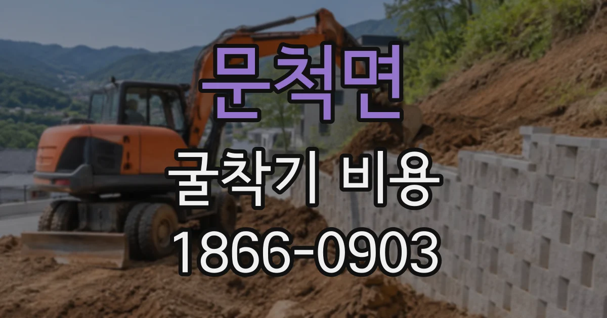 문척면 굴착기비용