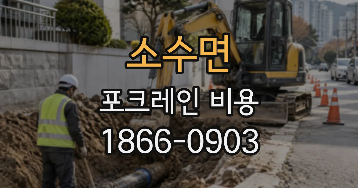 소수면 포크레인비용