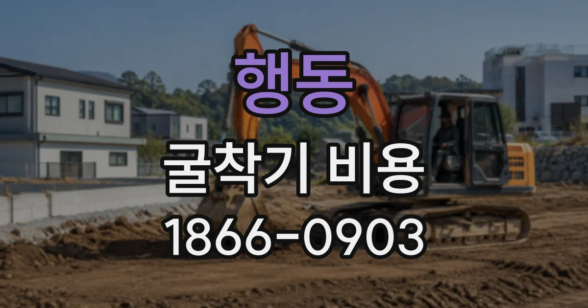 행동 굴착기비용