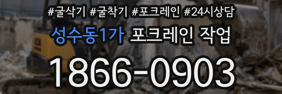 성수동1가 포크레인 작업