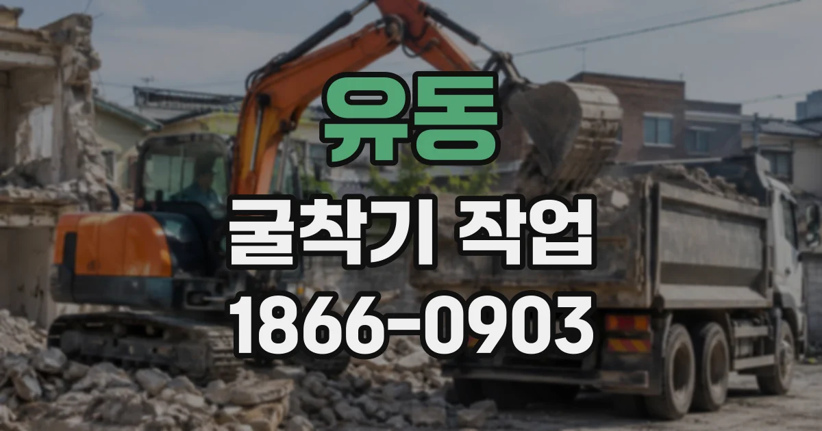 유동 굴착기작업