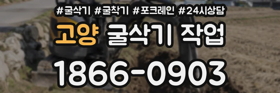 고양 굴삭기 작업