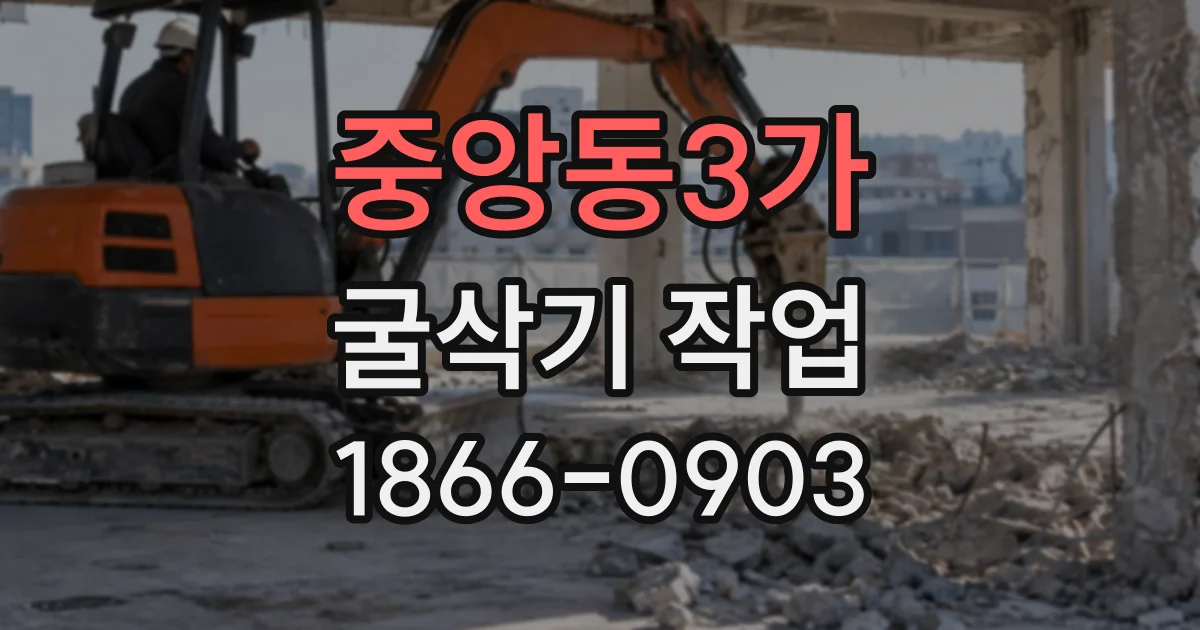 중앙동3가 굴삭기작업