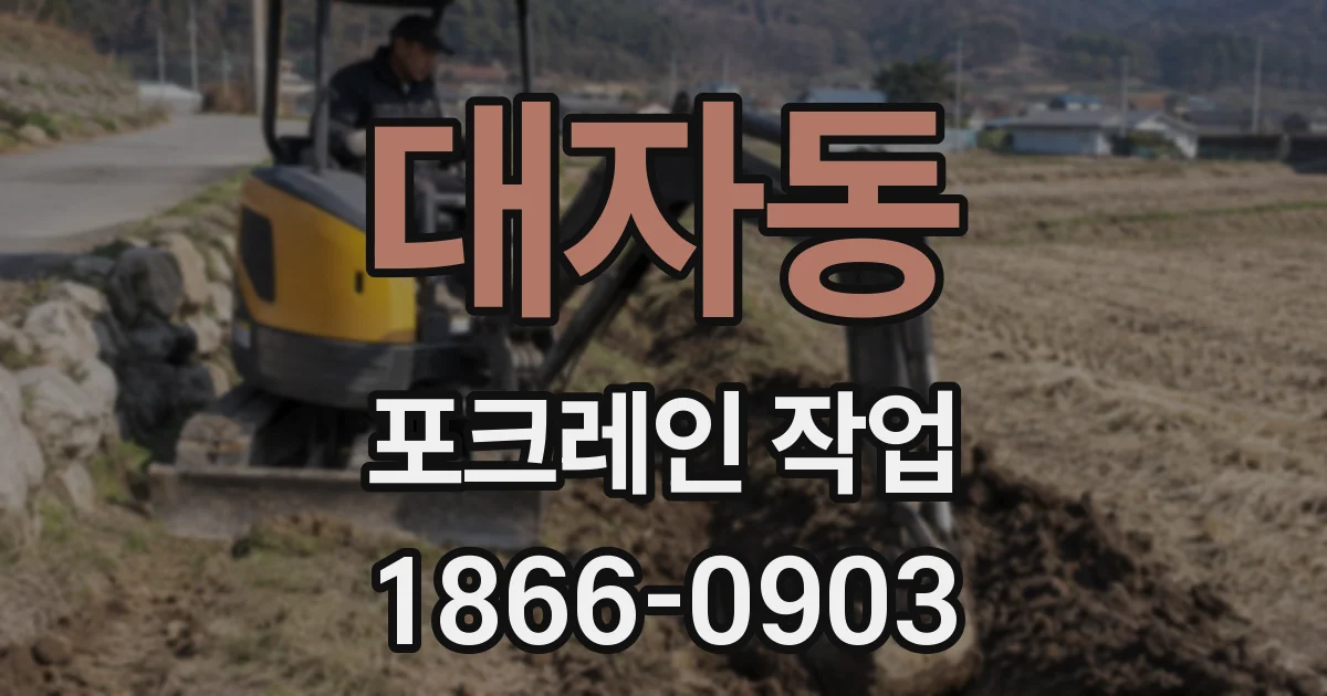 대자동 포크레인 작업