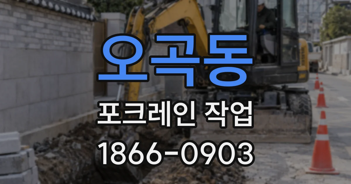 오곡동 포크레인 작업