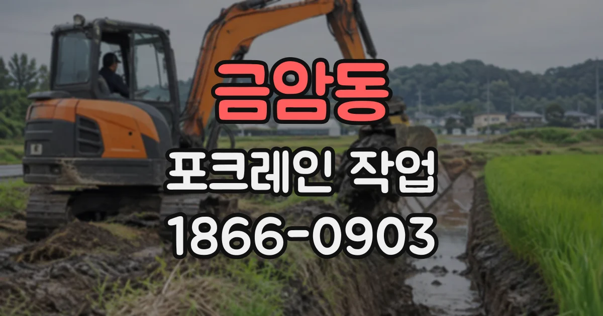 금암동 포크레인작업