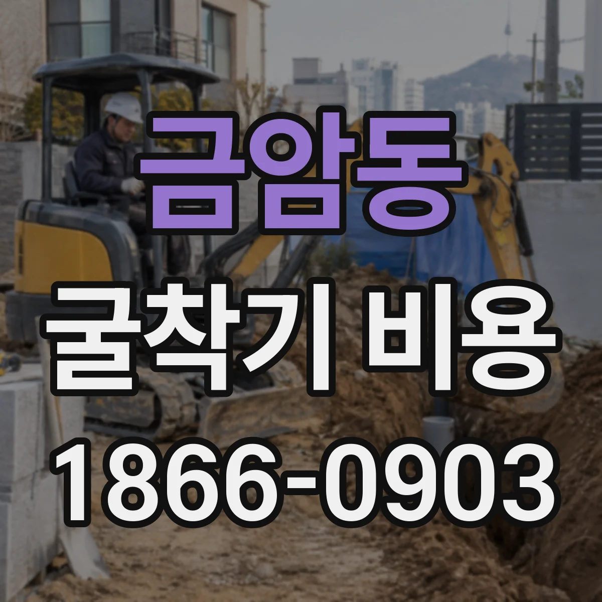 금암동 굴착기 비용