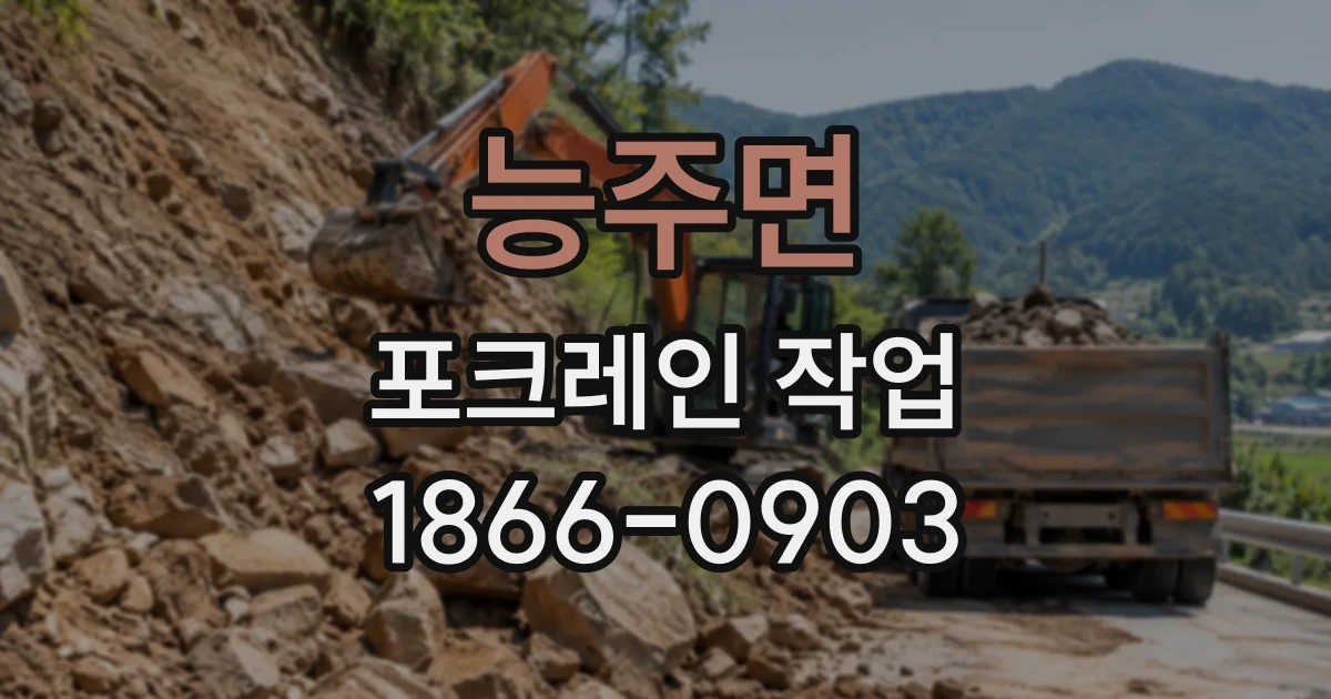 능주면 포크레인작업