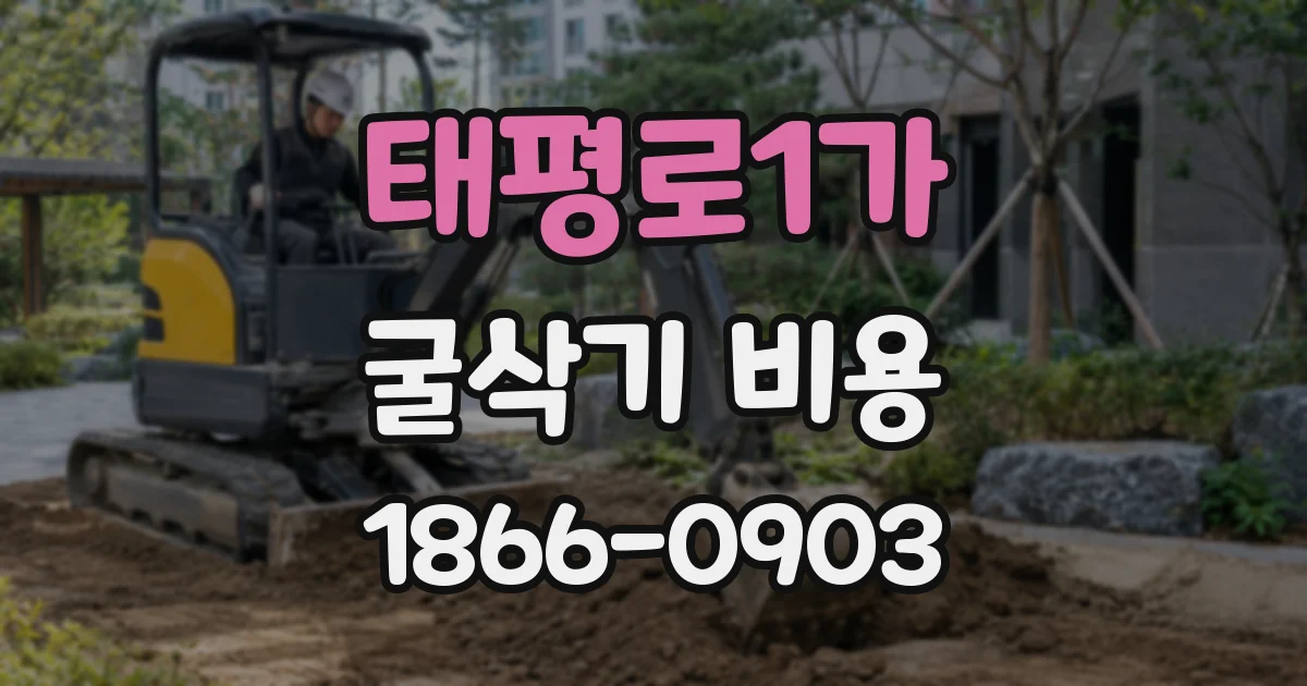태평로1가 굴삭기 비용