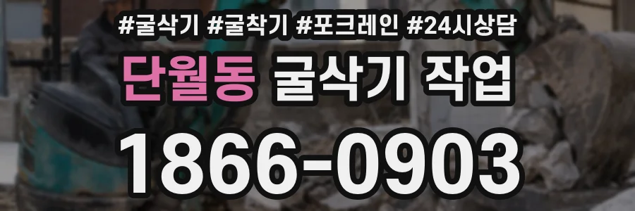 단월동 굴삭기 작업