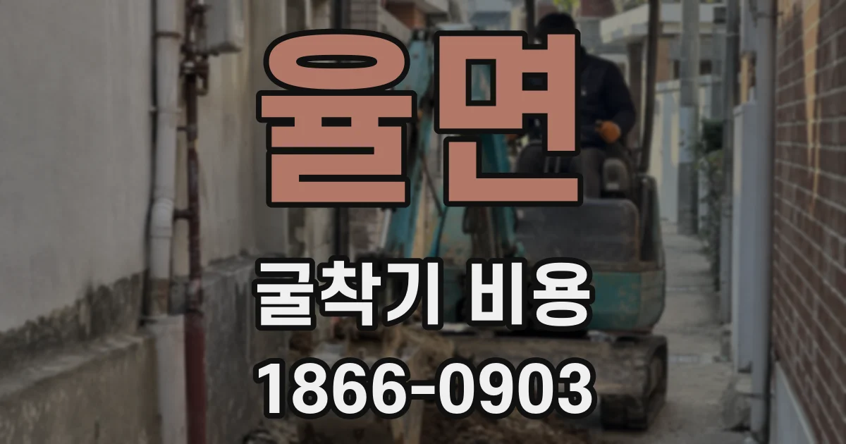 율면 굴착기 비용
