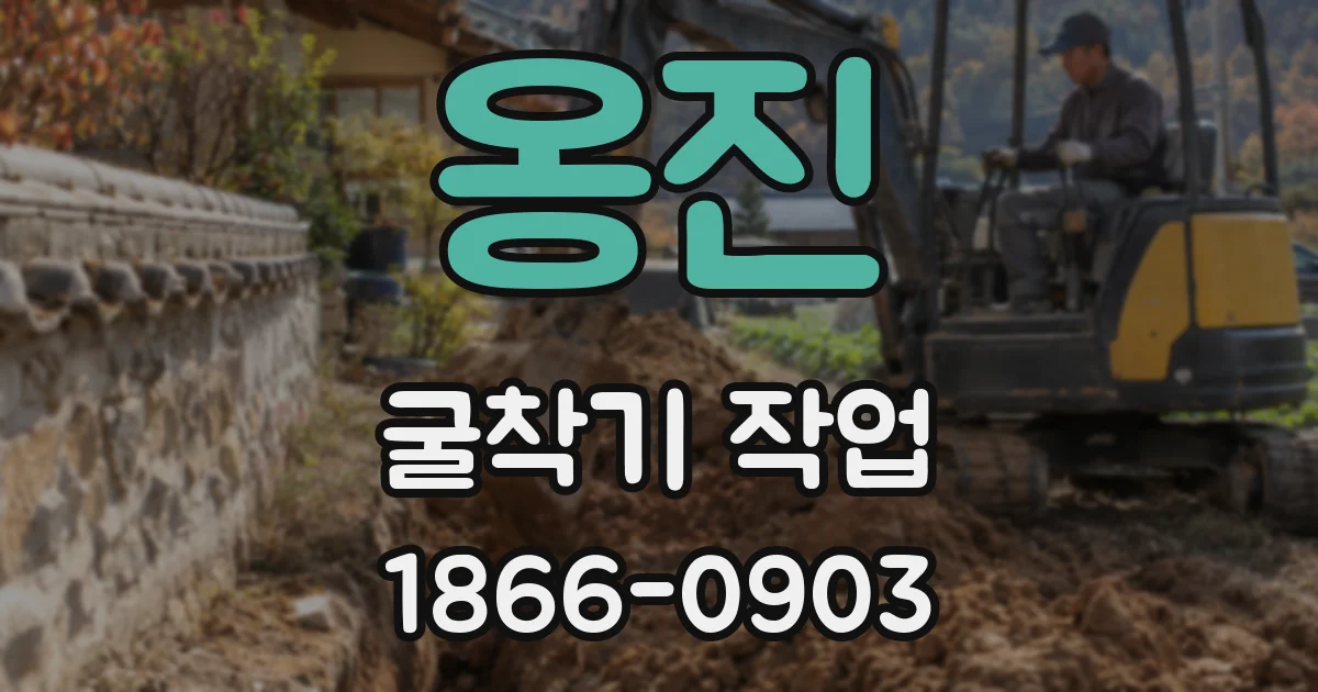 옹진 굴착기 작업