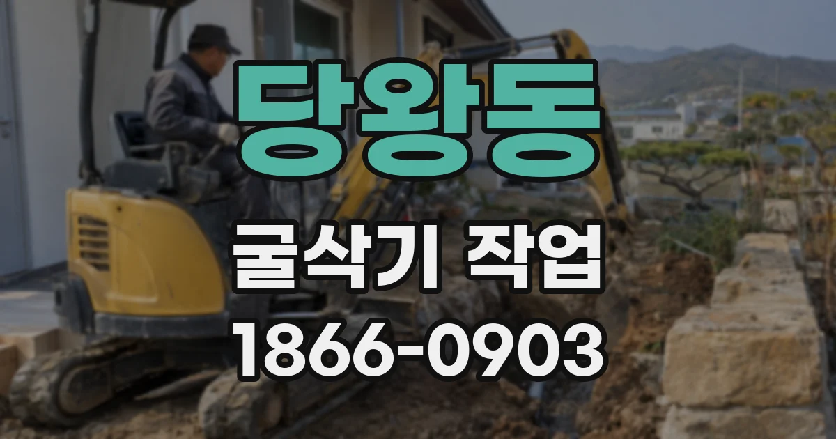 당왕동 굴삭기 작업
