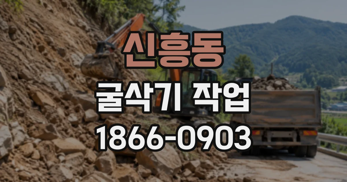 신흥동 굴삭기작업